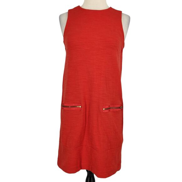 Madewell Orange Shift Sleeveless Dress with Pockets - Picture 2 of 8